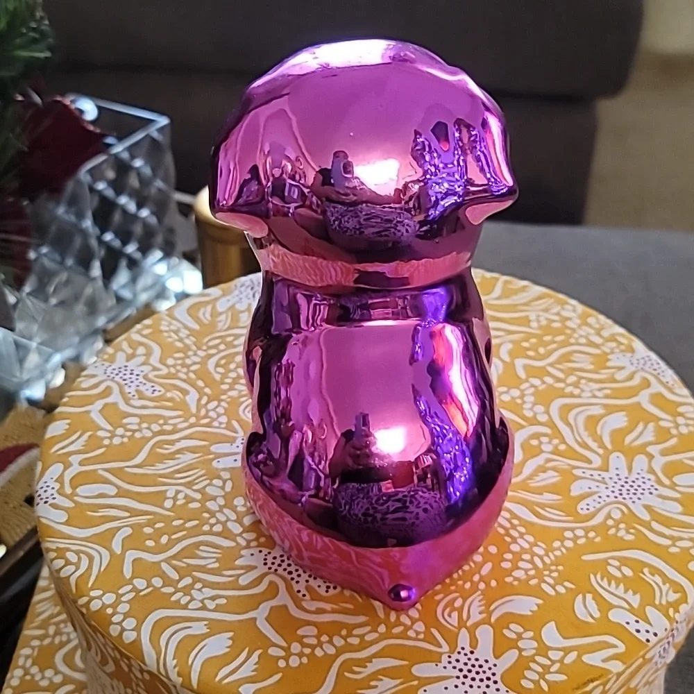 🩷Cute Pink Matallic Sitting Bulldog Figurine Statue🩷 - Picture 5 of 8